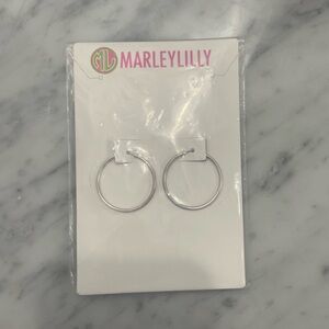 BRAND NEW Marley Lilly Silver Hoop Earrings